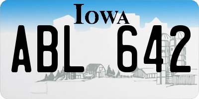 IA license plate ABL642