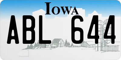 IA license plate ABL644