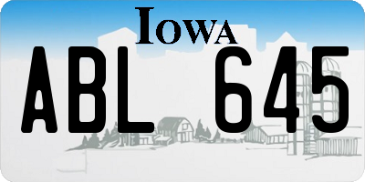 IA license plate ABL645