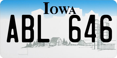 IA license plate ABL646