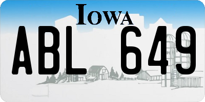 IA license plate ABL649