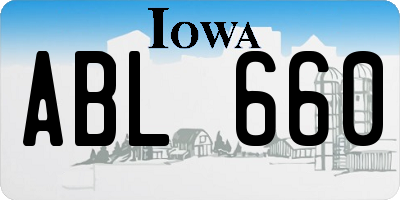 IA license plate ABL660