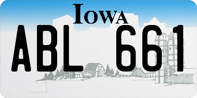IA license plate ABL661