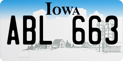 IA license plate ABL663