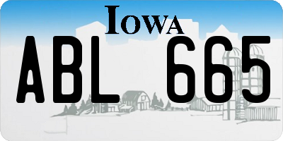 IA license plate ABL665