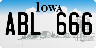 IA license plate ABL666