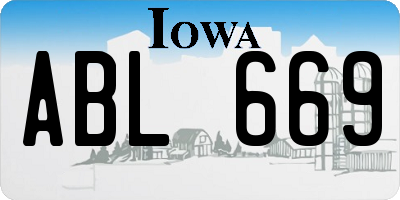 IA license plate ABL669