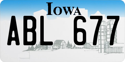 IA license plate ABL677