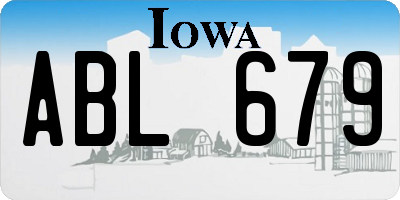 IA license plate ABL679