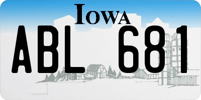 IA license plate ABL681