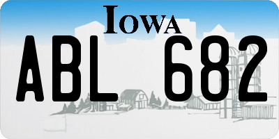 IA license plate ABL682