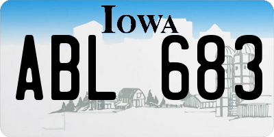 IA license plate ABL683