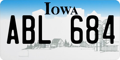 IA license plate ABL684