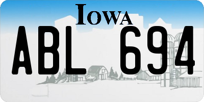 IA license plate ABL694