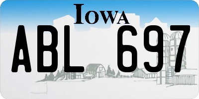 IA license plate ABL697