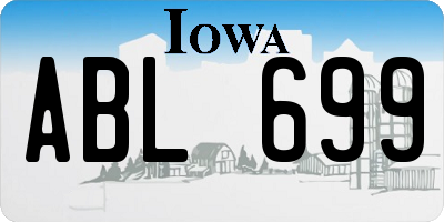 IA license plate ABL699