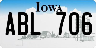 IA license plate ABL706
