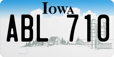 IA license plate ABL710