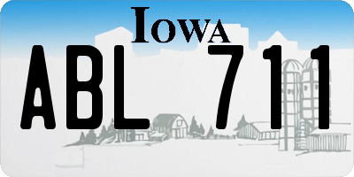 IA license plate ABL711