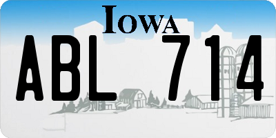 IA license plate ABL714