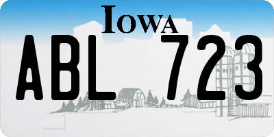 IA license plate ABL723