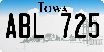 IA license plate ABL725