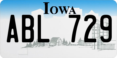 IA license plate ABL729