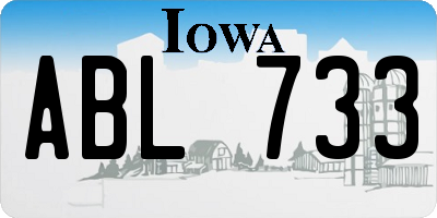 IA license plate ABL733