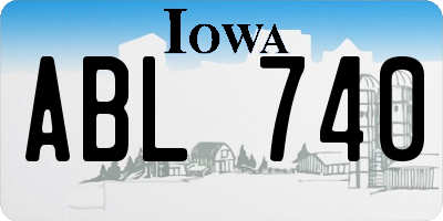 IA license plate ABL740