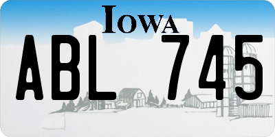 IA license plate ABL745