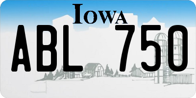 IA license plate ABL750
