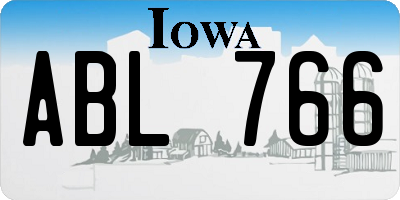 IA license plate ABL766