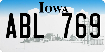 IA license plate ABL769