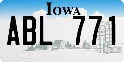 IA license plate ABL771