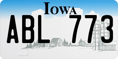 IA license plate ABL773