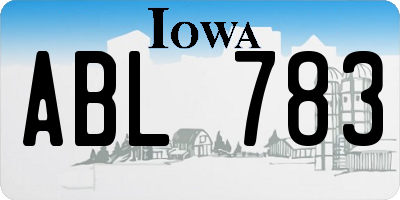 IA license plate ABL783