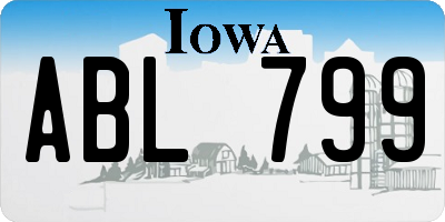 IA license plate ABL799