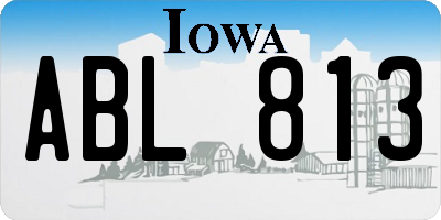 IA license plate ABL813