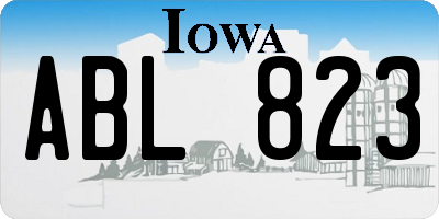 IA license plate ABL823
