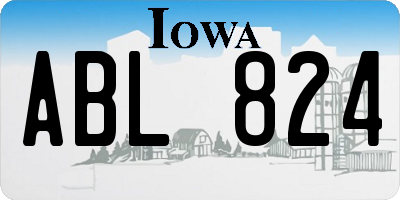IA license plate ABL824