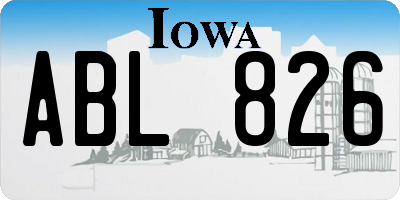 IA license plate ABL826