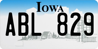 IA license plate ABL829