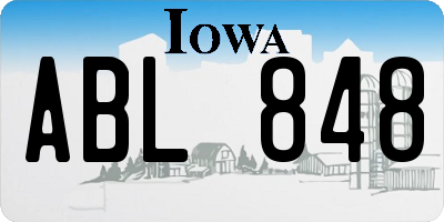 IA license plate ABL848