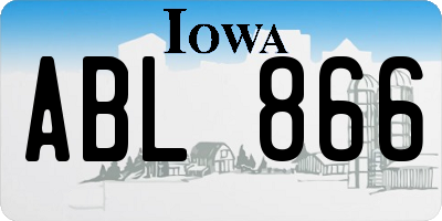 IA license plate ABL866