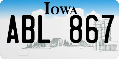 IA license plate ABL867