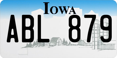 IA license plate ABL879