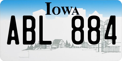 IA license plate ABL884