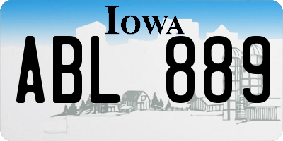 IA license plate ABL889