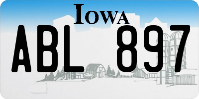 IA license plate ABL897