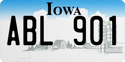 IA license plate ABL901